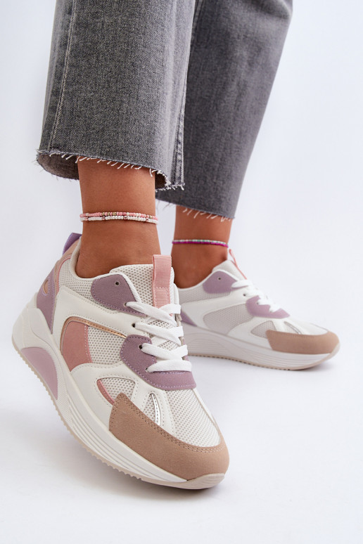 Sneakers modelio batai   su platforma Violetinės spalvos Lenivia