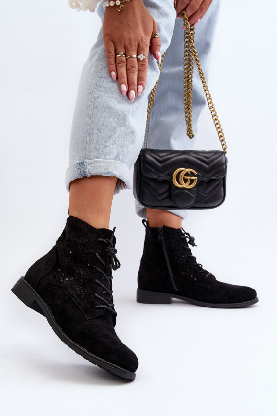 S.Barski HY66-136   Aulinukai su raštais juodos spalvos