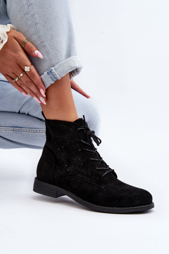 S.Barski HY66-136   Aulinukai su raštais juodos spalvos