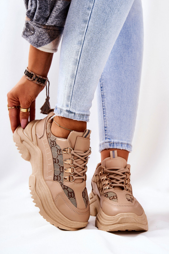 Sportinio stiliaus batai su platforma smėlio spalvos Flynn