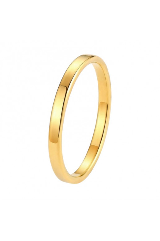 Žiedas  iš nerūdijančio plieno dengta auksu PST923, Žiedo dydis:  US7 - EU14, 