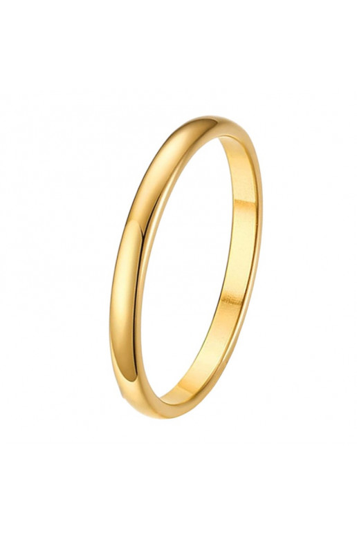 Žiedas  iš nerūdijančio plieno dengta auksu PST925, Žiedo dydis:  US8 - EU17