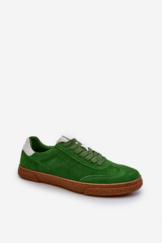 Vyriški laisvalaikio batai iš zomšos Big Star NN174188 žalios spalvos