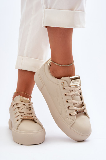 Sneakers modelio batai Big Star NN274210 smėlio spalvos 2
