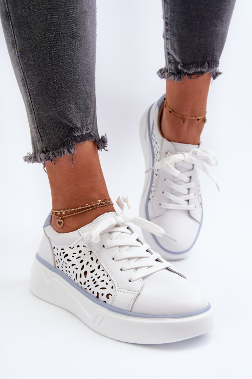 su aužūro elementais Sneakers modelio batai   su platforma   baltos spalvos Peilaeno