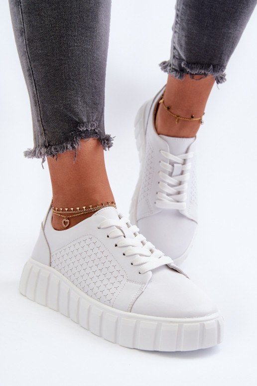   Sneakers modelio batai   su platforma baltos spalvos Eselmarie