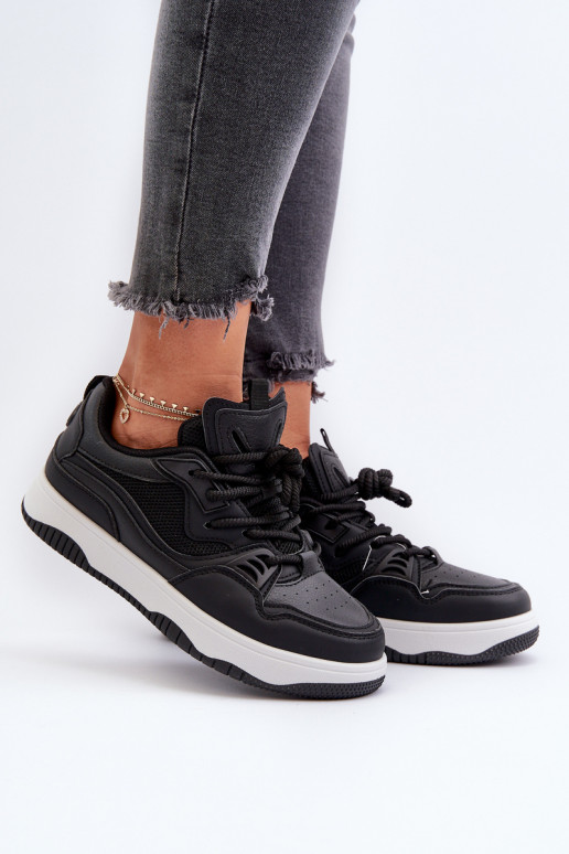 Sneakers modelio batai   su platforma juodos spalvos Etnaria