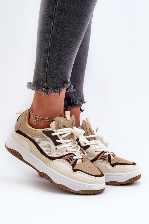 Sneakers modelio batai   su platforma rudos spalvos Etnaria