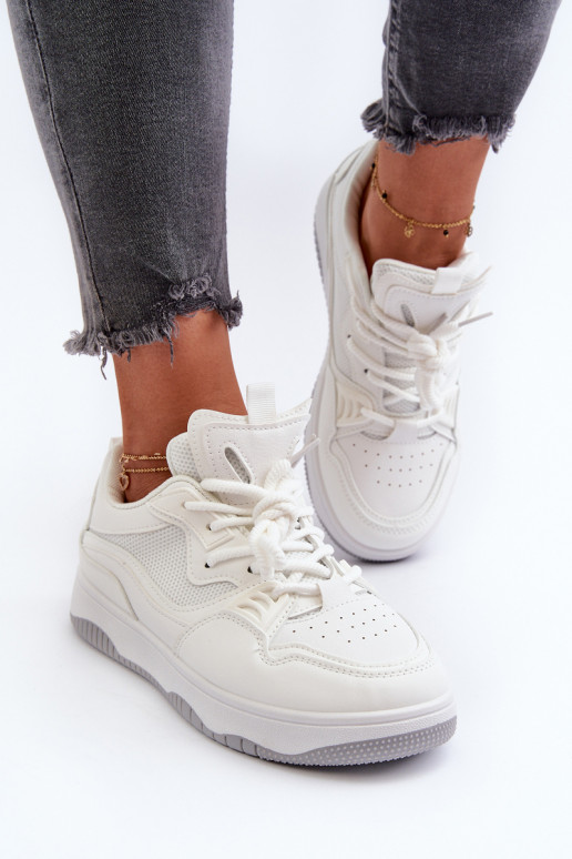 Sneakers modelio batai   su platforma baltos spalvos Etnaria