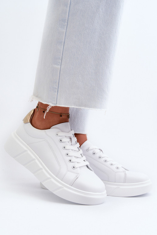   Sneakers modelio batai   su platforma baltos spalvos Danida