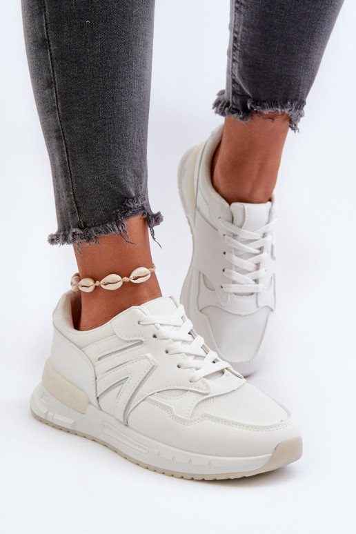 Sneakers modelio batai   iš eko odos baltos spalvos Vinelli