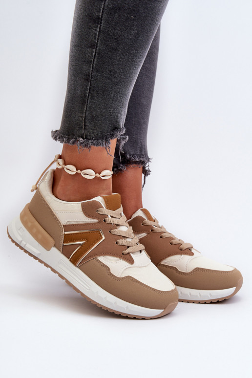 Sneakers modelio batai   iš eko odos rudos spalvos Vinelli