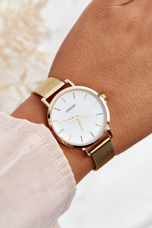 Moteriškas laikrodis  Ernest E97280 aukso spalvos