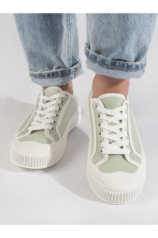 šviesiai žalios spalvos Moteriški batai  su platforma