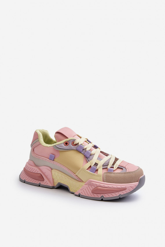 Snekersy   su masyviu padu rožinės-geltonos spalvos Peonema