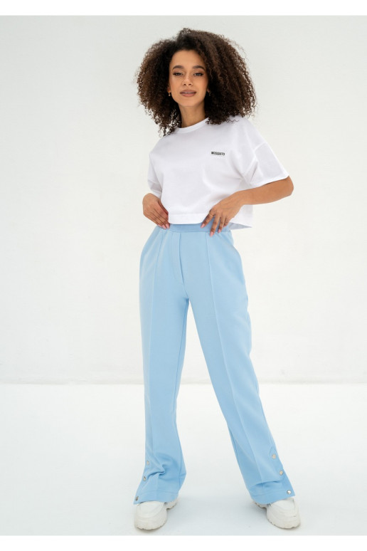 Klubas – vaikiškos mėlynos sportinės kelnės su užsegimu