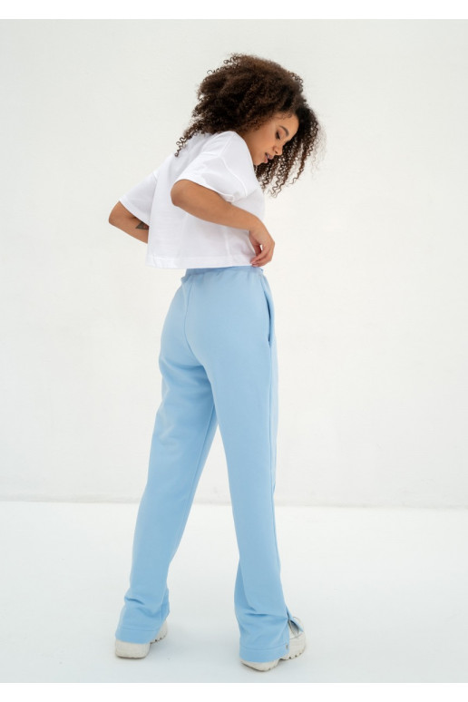 Klubas – vaikiškos mėlynos sportinės kelnės su užsegimu