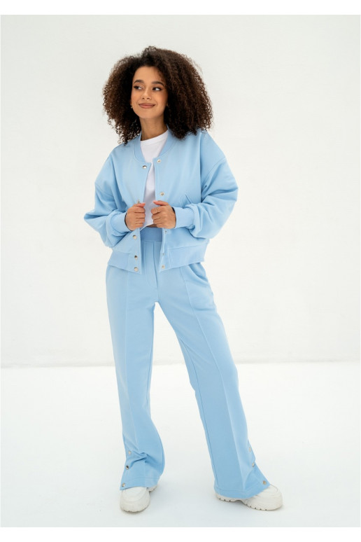 Klubas – vaikiškos mėlynos sportinės kelnės su užsegimu