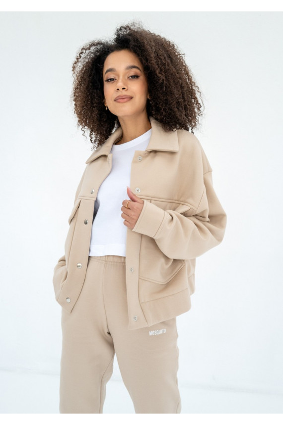 Tribe - smėlio smėlio spalvos krovininis megztinis