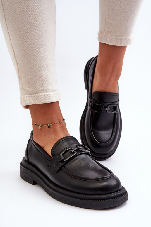   moteriški mokasinai juodos spalvos Keelana