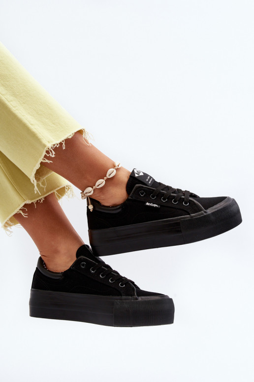 Laisvalaikio bateliai su platforma Lee Cooper LCW-24-31-2180 juodos spalvos