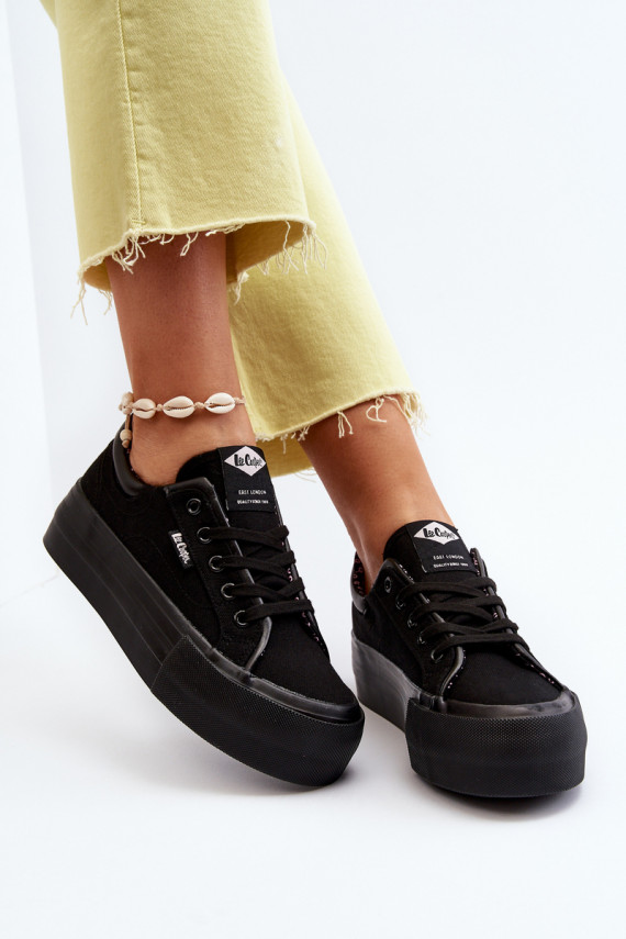 Laisvalaikio bateliai su platforma Lee Cooper LCW-24-31-2180 juodos spalvos