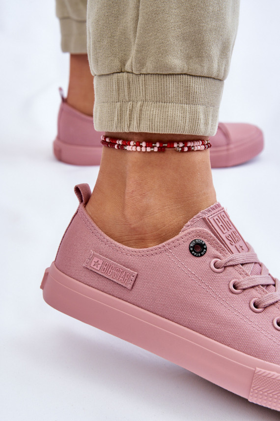   Klasikinio modelio lygiapadžiai sportbačiai Big Star LL274027 rožinės spalvos