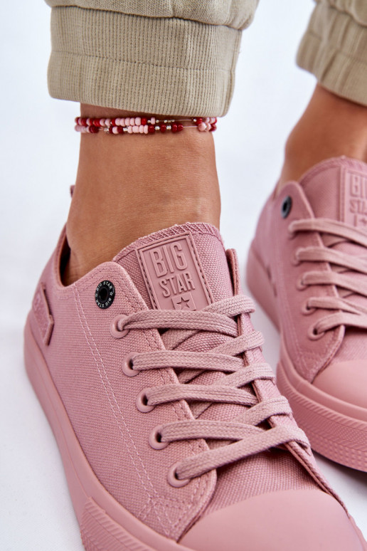   Klasikinio modelio lygiapadžiai sportbačiai Big Star LL274027 rožinės spalvos