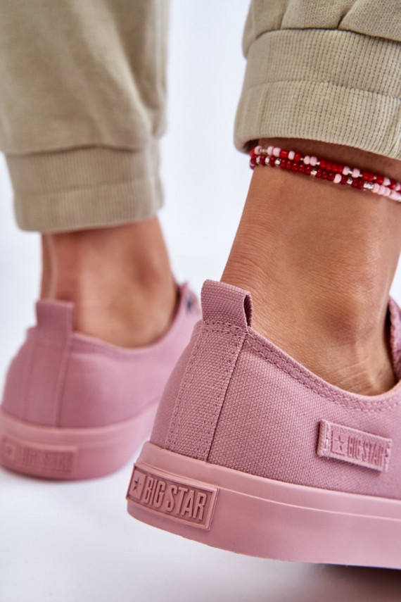   Klasikinio modelio lygiapadžiai sportbačiai Big Star LL274027 rožinės spalvos