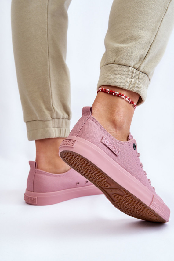   Klasikinio modelio lygiapadžiai sportbačiai Big Star LL274027 rožinės spalvos