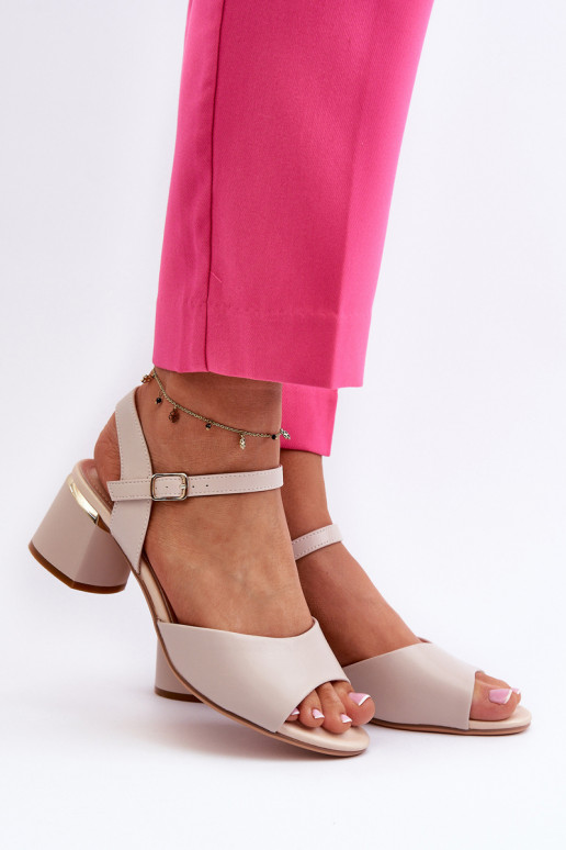 Moteriškos basutės žemu kulniuku Eko   Sergio Leone SK876 pilkos spalvos