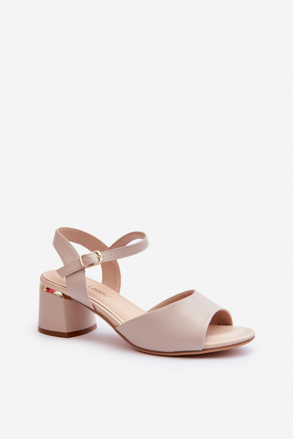 Moteriškos basutės žemu kulniuku Eko   Sergio Leone SK876 pilkos spalvos