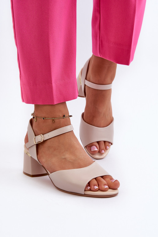 Moteriškos basutės žemu kulniuku Eko   Sergio Leone SK876 pilkos spalvos