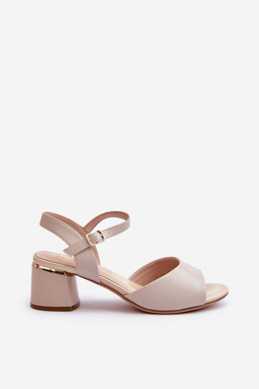 Moteriškos basutės žemu kulniuku Eko   Sergio Leone SK876 pilkos spalvos