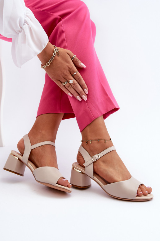 Moteriškos basutės žemu kulniuku Eko   Sergio Leone SK876 pilkos spalvos