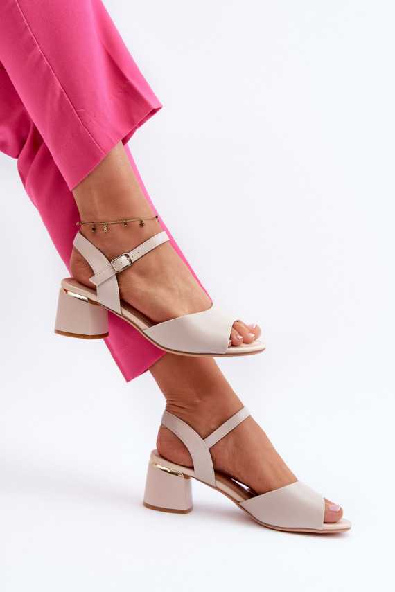 Moteriškos basutės žemu kulniuku Eko   Sergio Leone SK876 pilkos spalvos