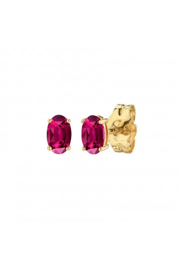 Raudoni mini auskarai Red Gems 2