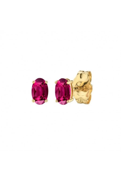 Raudoni mini auskarai Red Gems