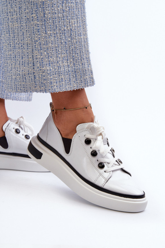 su lako efektu Sneakers modelio batai     D&A LR535 baltos spalvos