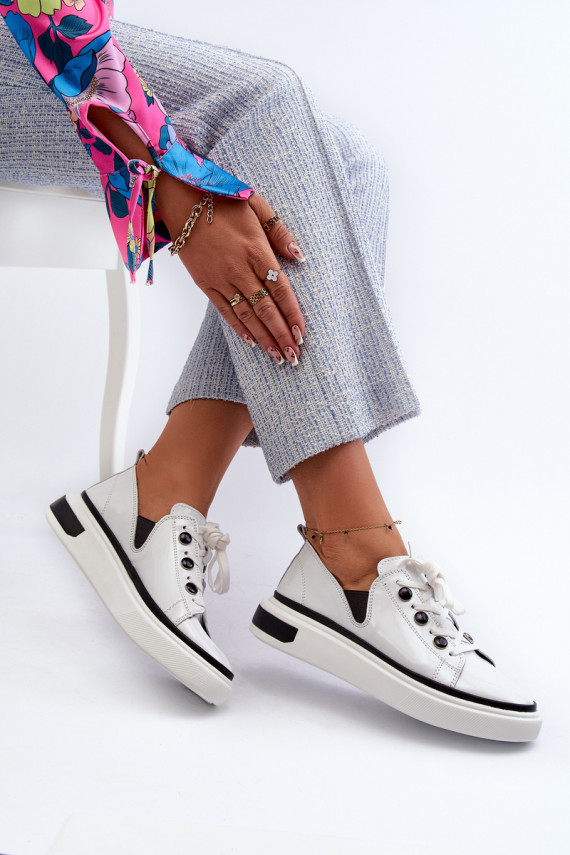 su lako efektu Sneakers modelio batai     D&A LR535 baltos spalvos