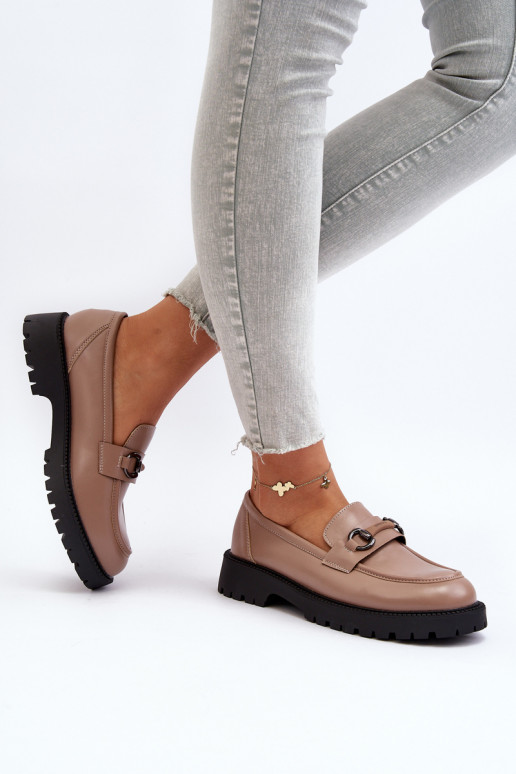   Mokasinai Eko   smėlio spalvos Ledda