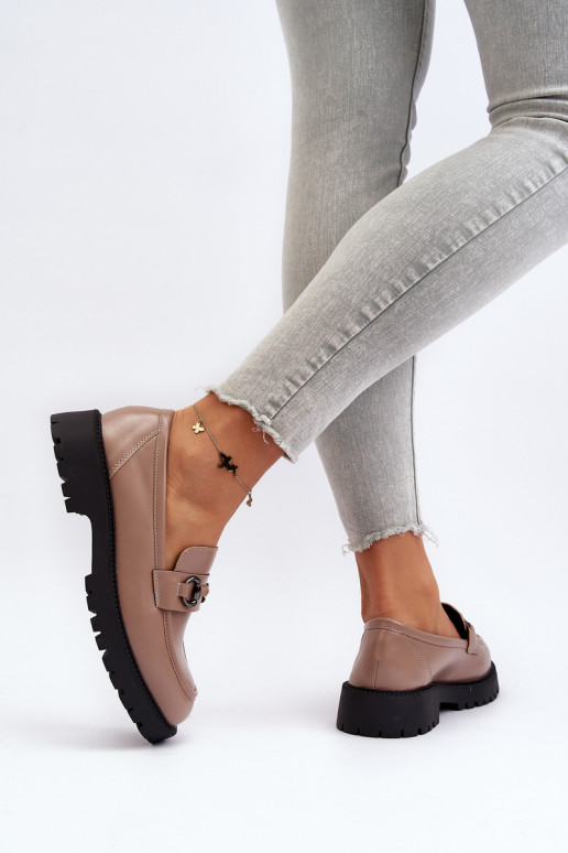   Mokasinai Eko   smėlio spalvos Ledda