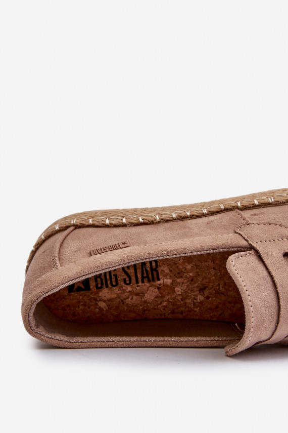 Smėlio spalvos dirbtinės zomšos espadrilės Big Star