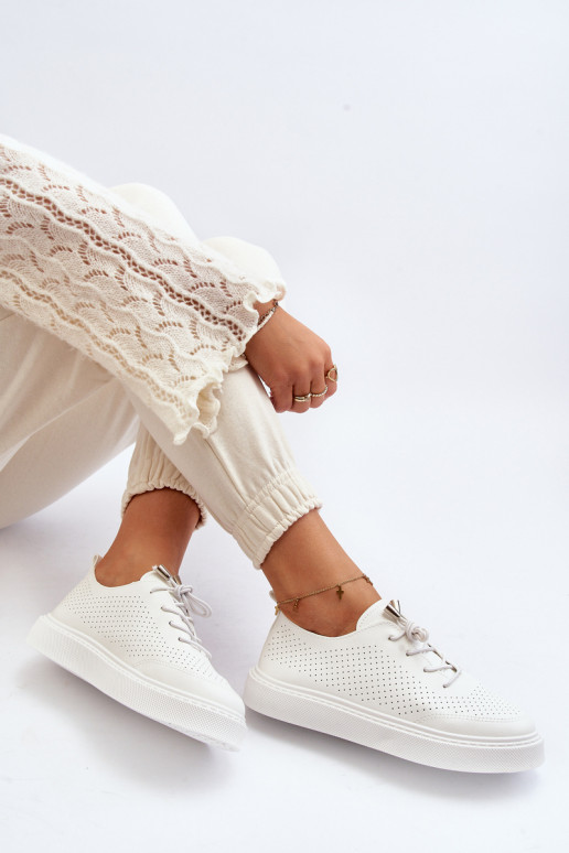 su aužūro elementais Laisvalaikio bateliai baltos spalvos Unassemia