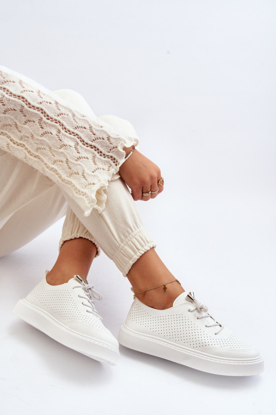 su aužūro elementais Laisvalaikio bateliai baltos spalvos Unassemia