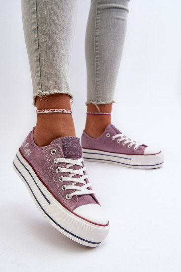 Laisvalaikio bateliai su masyviu padu Lee Cooper LCW-24-31-2219 Violetinės spalvos