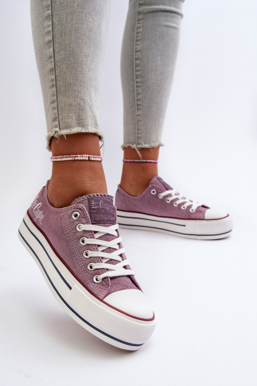 Laisvalaikio bateliai su masyviu padu Violetinės spalvos Lee Cooper