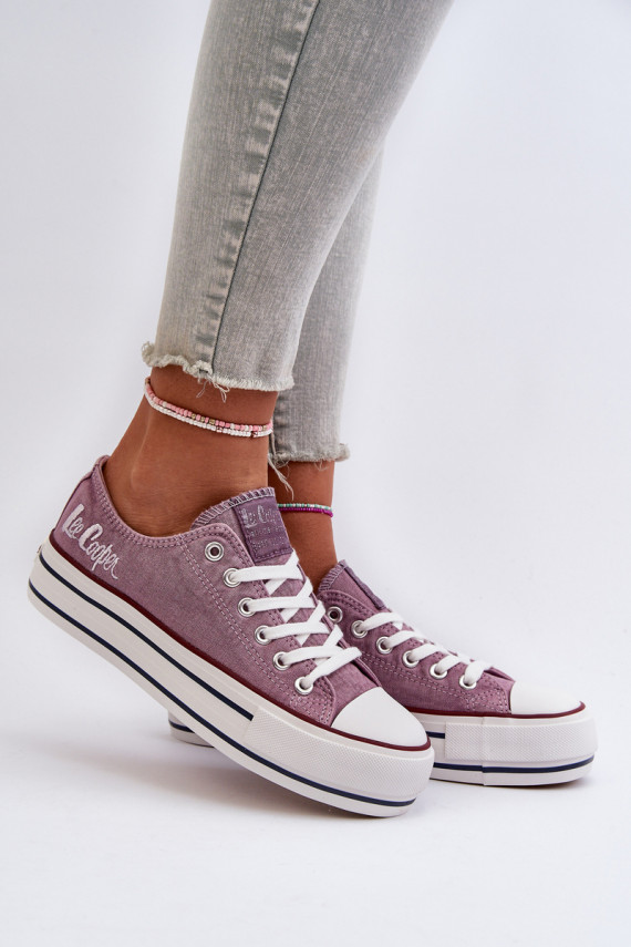 Laisvalaikio bateliai su masyviu padu Lee Cooper LCW-24-31-2219 Violetinės spalvos