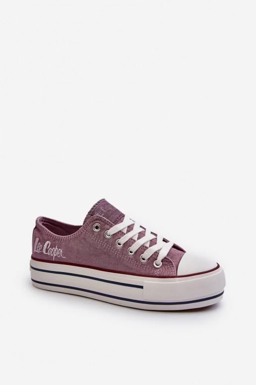 Laisvalaikio bateliai su masyviu padu Violetinės spalvos Lee Cooper