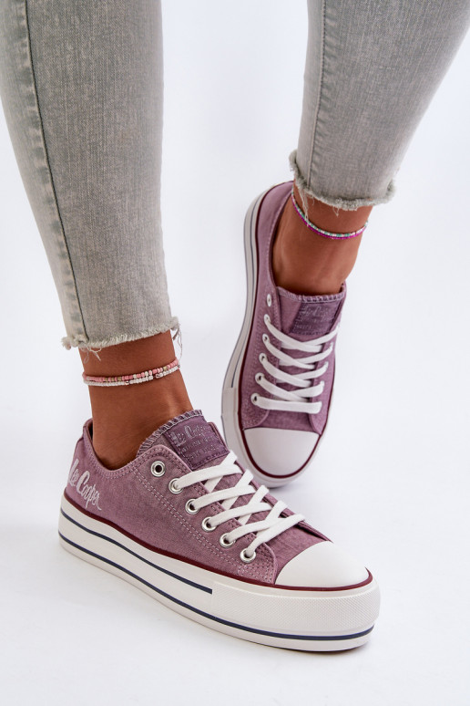 Laisvalaikio bateliai su masyviu padu Violetinės spalvos Lee Cooper